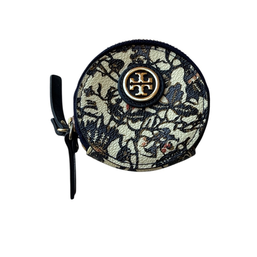 Tory Burch Women Flower Motif Coin Case Round Limited Edition (Rare)